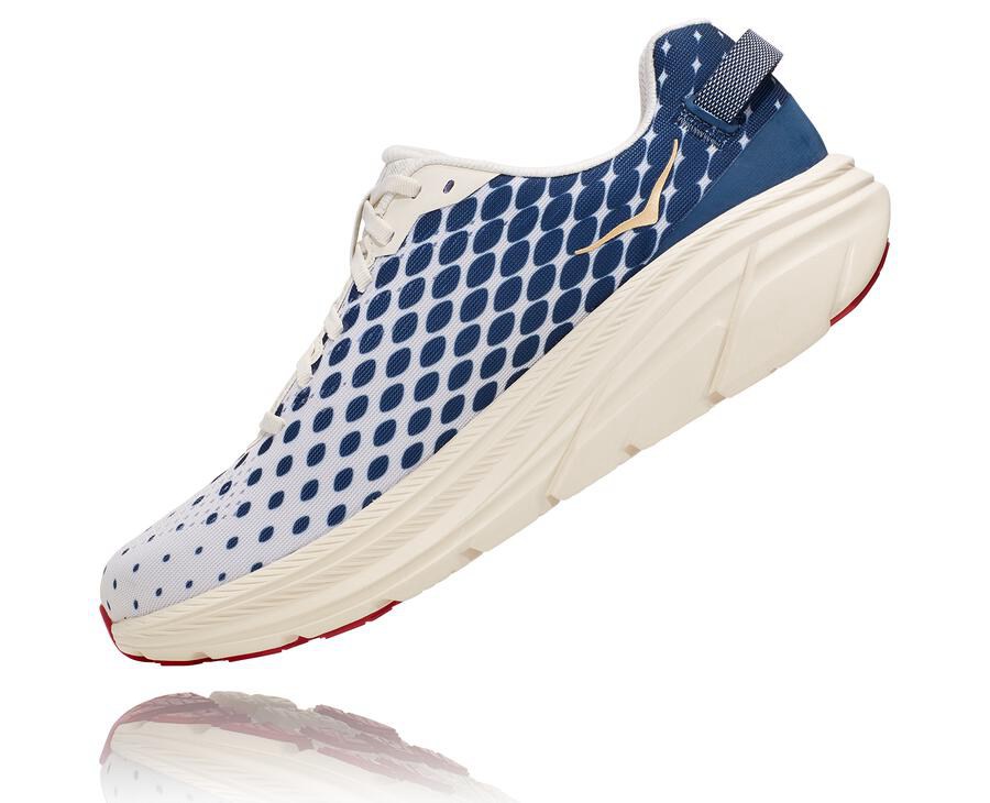 Hoka One One Rincon 2 Löparskor Herr - Vita/Blå - OHYRP-6203